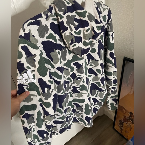 Adidas X Nerd hoodie Bape camo sz L - Picture 4 of 6